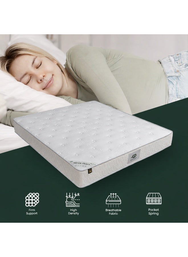 ريكسال هوم مرتبة Rexal Home Dream Craft بنوابض جيبية 7 مناطق – دعم متوسّط الصلابة، عزل الحركة، قماش محبوك فاخر وراحة فوم، مقاس كوين 150 × 190 × 24 سم - Image 4